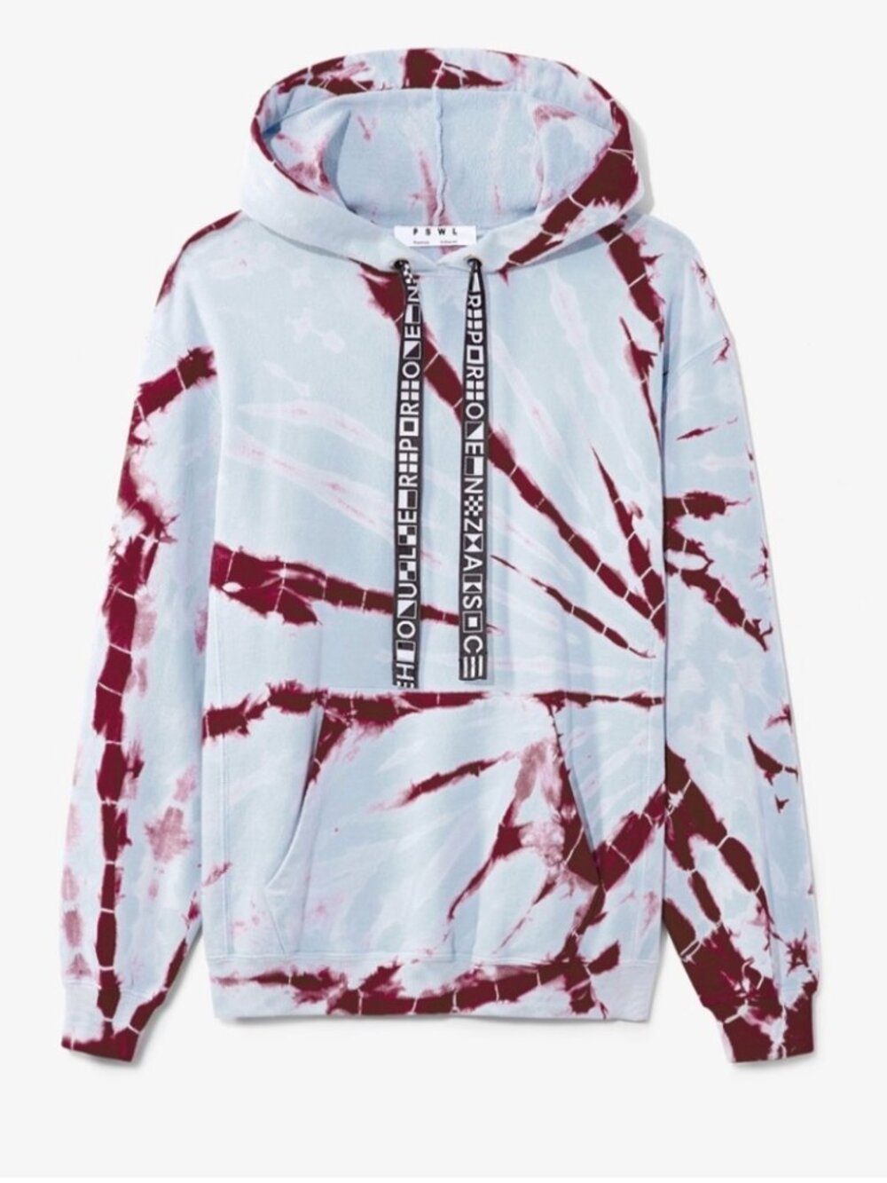 Proenza Schouler PSWL Tie Dye Hoodie Sweatshirt Cotton Blue Red Small